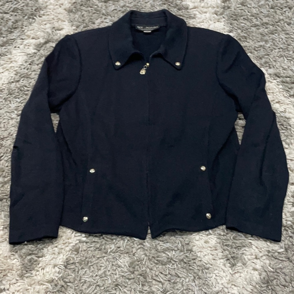 St. John by Marie Grey black blazer jacket sz 10